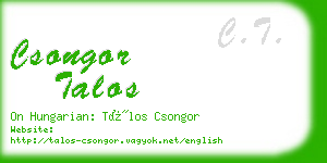 csongor talos business card